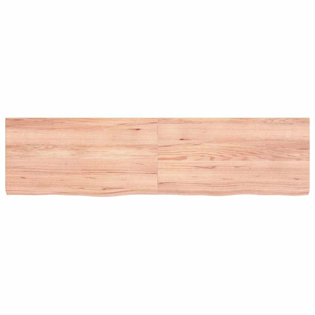 Piano Bagno Marrone 120x30x(2-4) cm Legno Massello Trattatocod mxl 95921