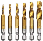Set di Forbici a Serraggio a 6 Pacchi con Testa a 6 Ghiro - Serraggio a Titanio - Set di Forbici a Serraggio per Torni - Misura Metrica - M3-M10 - Combinazione di Alta Qualità - Codice del Prodotto: 123456