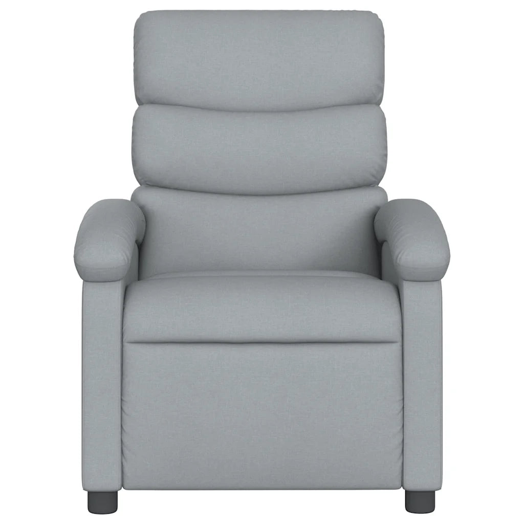 Poltrona | Sedia Relax Elettrica Reclinabile Grigio Chiaro in Tessuto