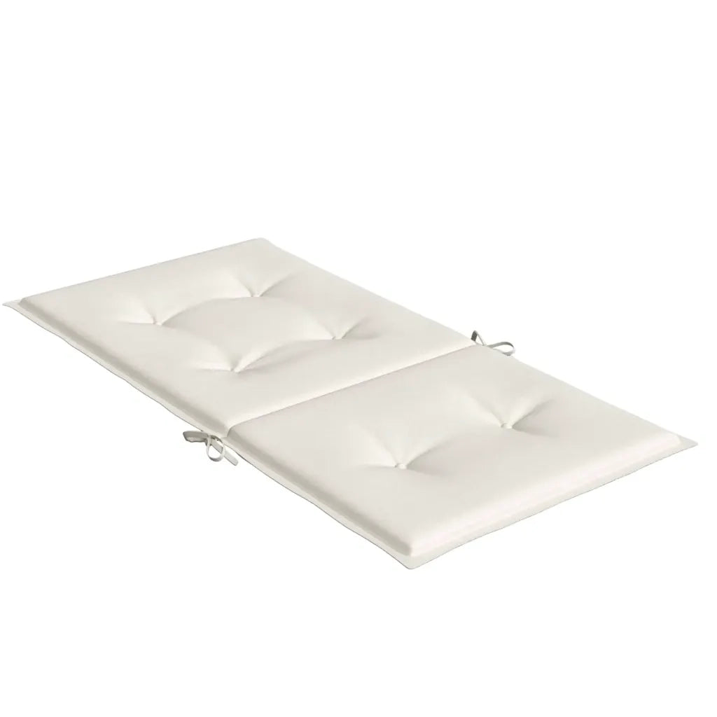 Cuscini Sedia Schiena Bassa 2 pz Crema MÃ©lange 100x50x4 Tessuto