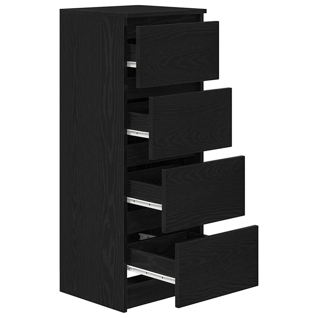 Credenza-Buffet-Armadio da cucina Rovere Nero 37,5x35x99 cm in Legno Multistrato