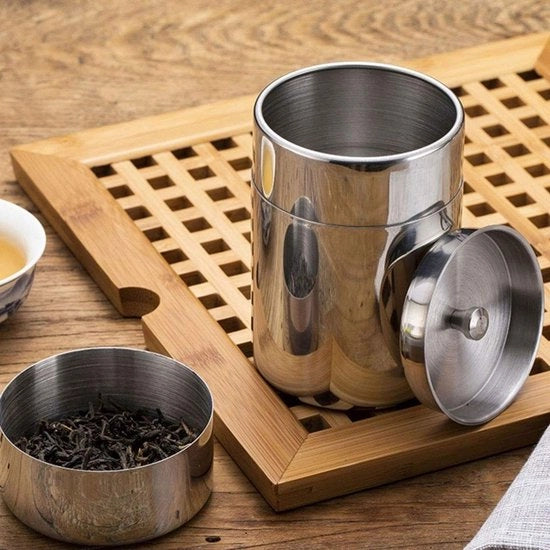 Contenitore a tenuta di aria per tè 550ml - Contenitore per tè in libertà - Bicchiere per tè in acciaio inossidabile 304 - Bicchieri per tè - Sostenibile - Leggero 209g