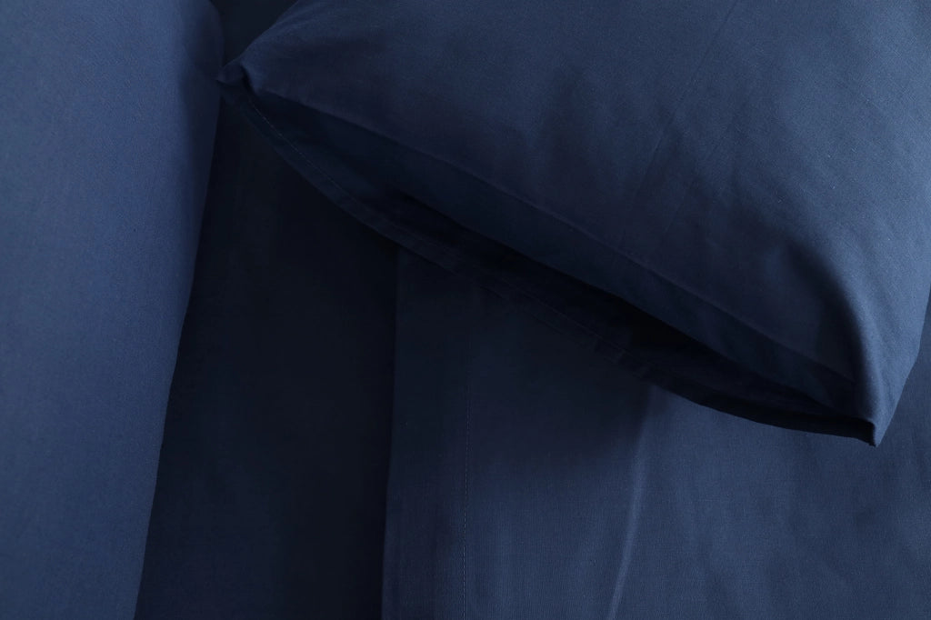Sarenina, set Completo Letto Piazza e Mezza in Policotone, blu