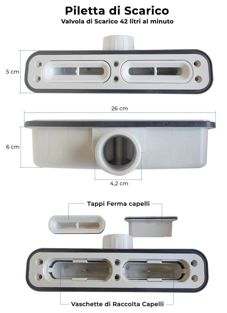 Piatto Doccia in Pietra 70x200 cm Bonussi Ardesia Calcutta Crema
