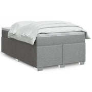 vidaXL Giroletto a Molle con Materasso Grigio Chiaro 120x190cm Tessuto