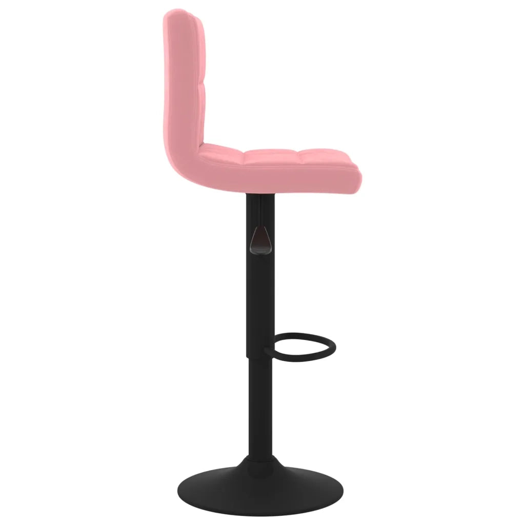 Sgabelli da Bar 2 pz Rosa in Velluto cod mxl 55296