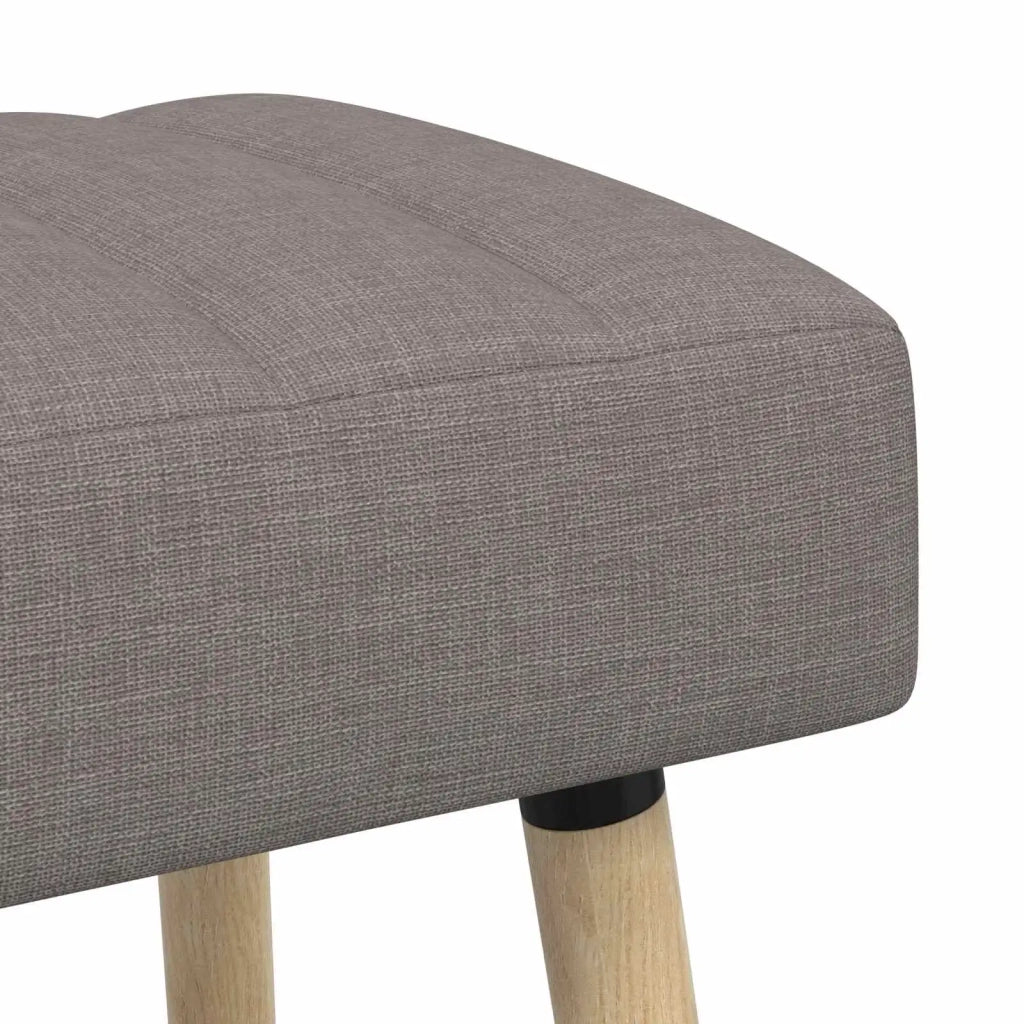 Panchina trapuntata a canale Tortora 60 x 40 x 45 cm Tessuto 42038465