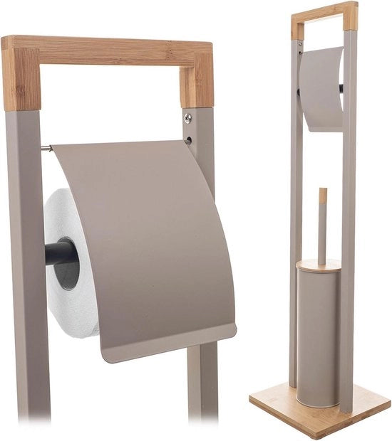Sostegno per Rotoli di Carta per la Cassetta con Spazzola per la Cassetta - Soluzione Pratica e Stilizzata per la Cassetta da Bagno