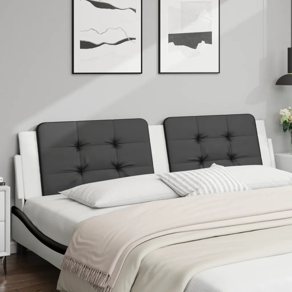 Cuscino Testiera Zadar Nero e Bianco 200 cm in Similpelle CFW9401994