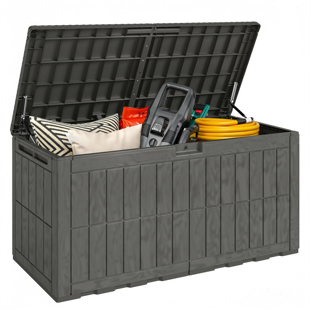 Arc¨®n da Giardino in Resina ¨C zephmum ¨C 440L Antracite con Tapa Bloqueable