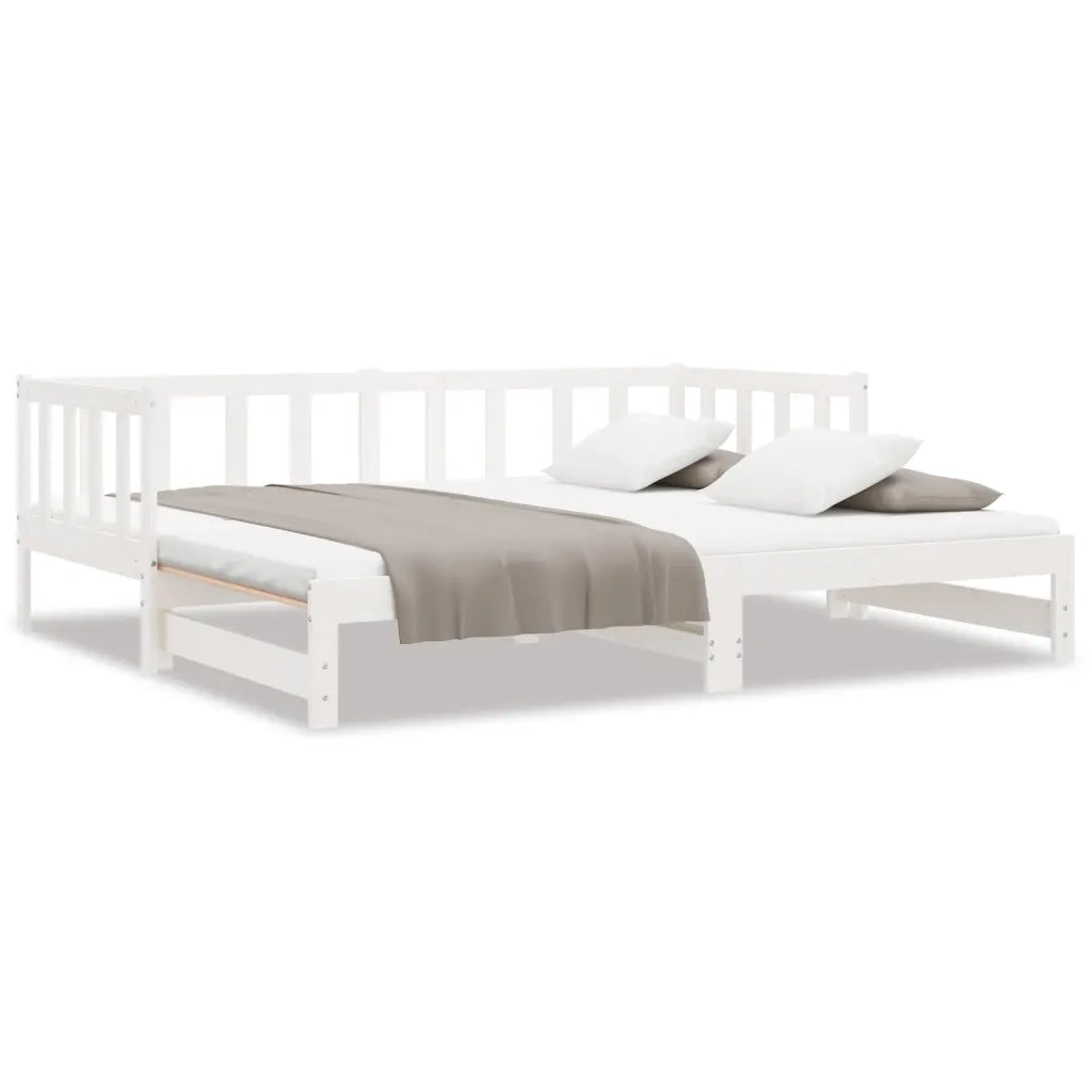 Divano Letto con Letto Estraibile Bianco 80x200cm Massello Pinocod mxl 107533