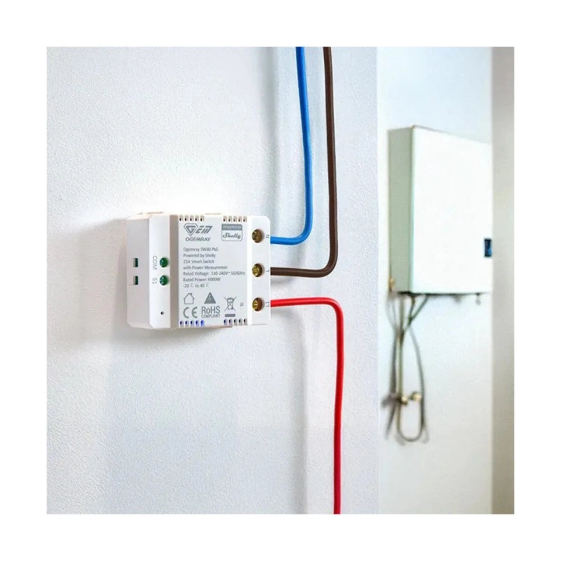 Shelly Ogemray Smart Relay 25A - Relè Smart Wi-Fi