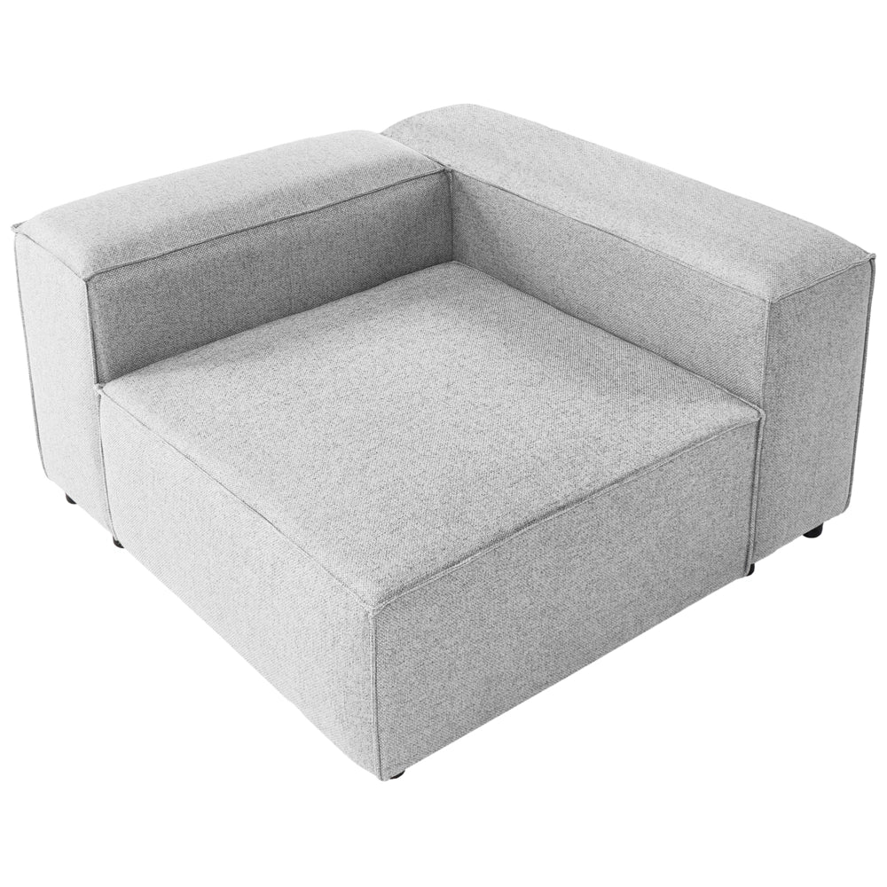 Divano angolare a 1 posto Modulo in ecopelle grigio Brande stile moderno