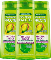 GARNIER FRUCTIS 3 PZ  SHAMPOO 250 ML L'UNO HYDRA RICCI 96 ORE DI DEFINITIONE ANTI-CRESPO X CAPELLI DA MOSSI A RICCI