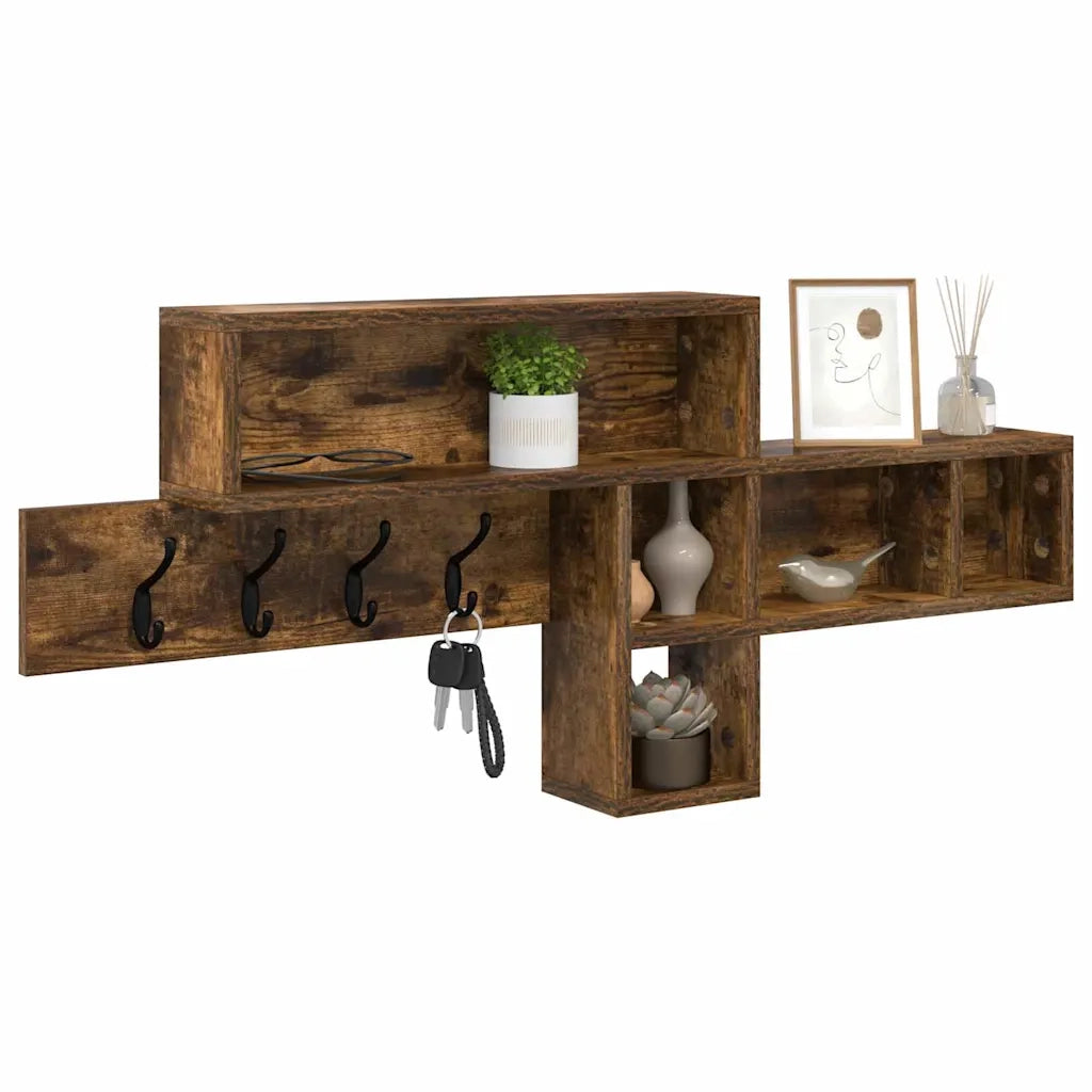 Appendiabiti a muro Rovere fumé 100 x 12 x 43,5 cm 874415