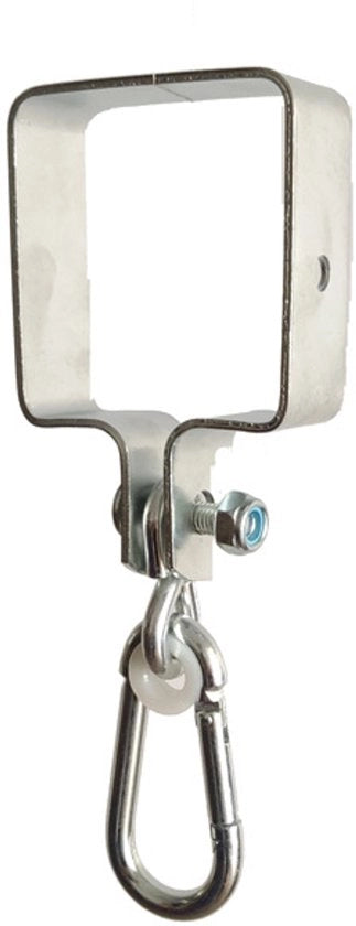 Unico sostegno oscillante - Con manica e occhiello - 90 x 90 mm - Carico massimo 200 kg - Unico - Zinco / Sostegno per sospensione / Sostegno per sospensione aerea
