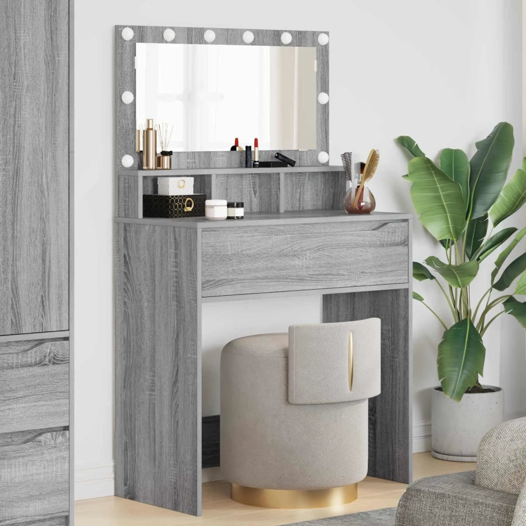 Tavoli da Trucco per Camera da Letto con cassetto Grigio Sonoma 888973