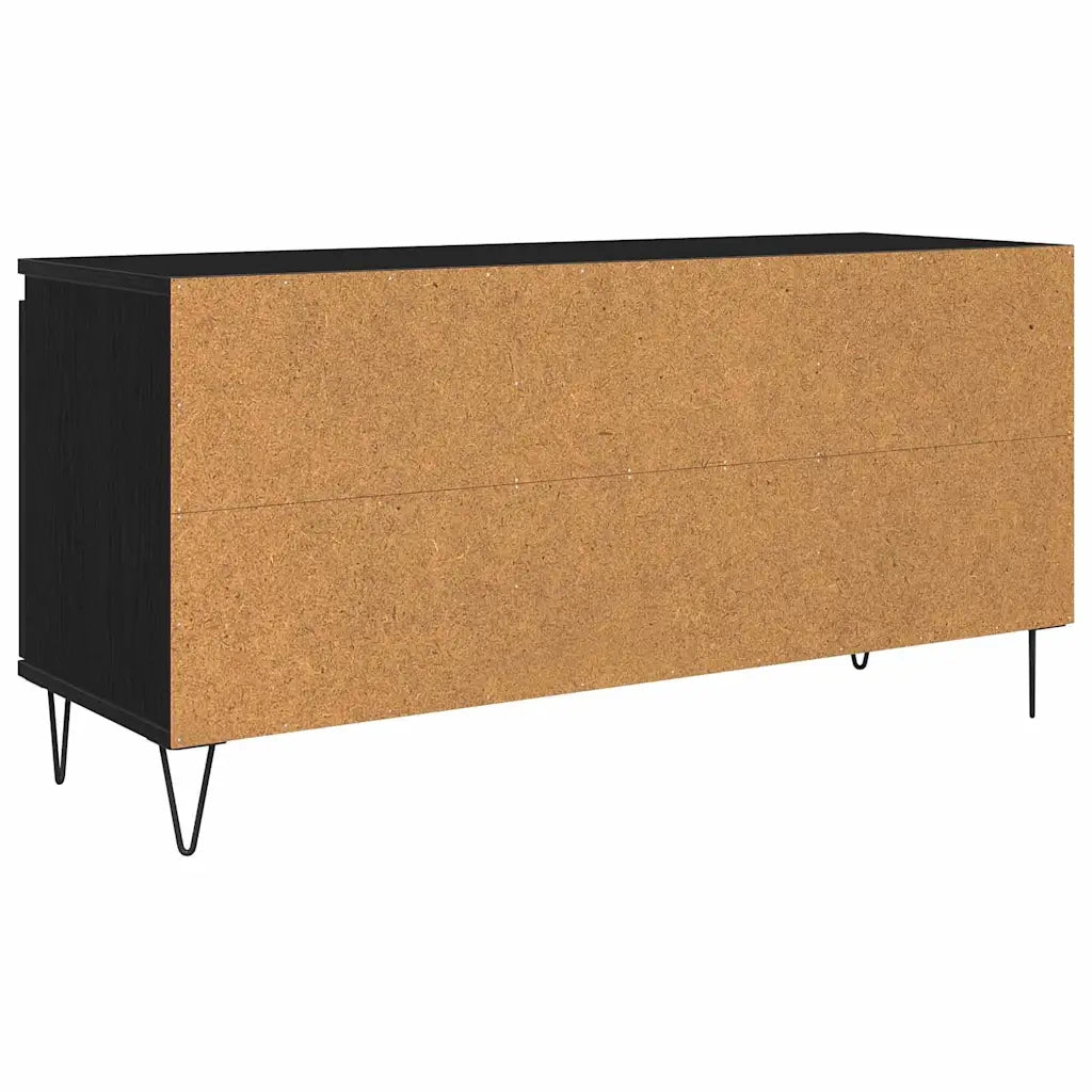 Mobile TV Rovere Nero 104 x 35 x 50 cm Legno multistrato 881934