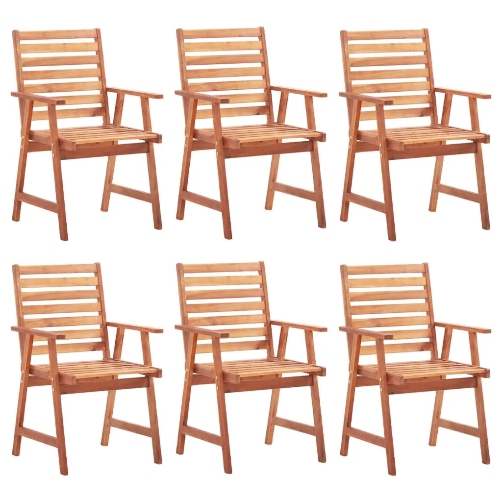 Sedie da Pranzo da Esterni con Cuscini 6 pz Massello di Acacia cod mxl 8572