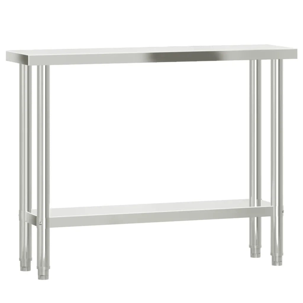 Tavolo da Lavoro da Cucina 110x30x85 cm in Acciaio Inossidabile 376452