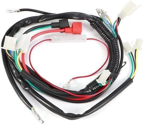Alimentatore di Avvio Elettrico Cavi CDI Rectificatore Tasto di Arresto Motore di Avvio Batteria per Motocicletta Pit Bici ATV Quad 70cc 90cc 110cc 125cc Miglioramento della Prestazione