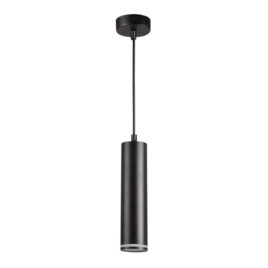 Lampada a sospensione tubolare nera GU10 Polux Paris