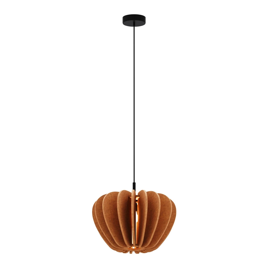 Sospensione Contemporanea Cambio Alluminio Nero Feltro Bronzo 1 Luce E27