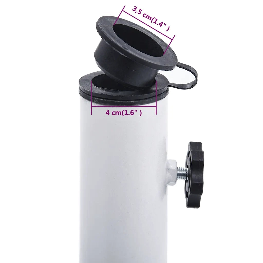 Base Ombrellone-Supporto per ombrellone Bianca 12 kg 48 cm in Ghisa