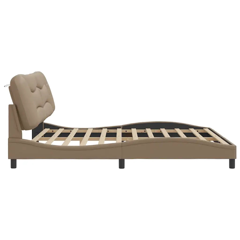 Giroletto senza Materasso Hvar Cappuccino 200x200 cm in Similpelle 3208027