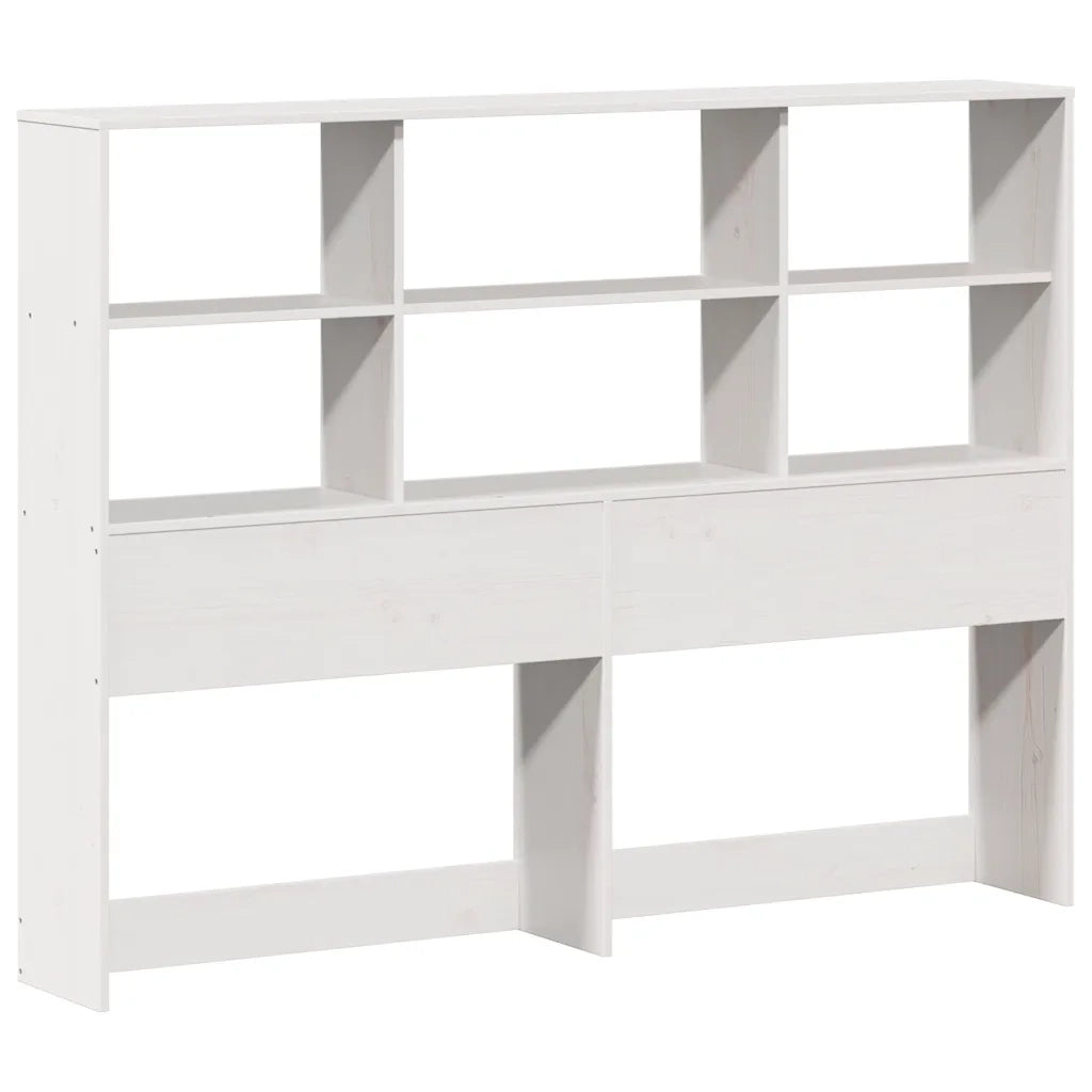 Letto Libreria senza Materasso Bianco 140x200 cm Legno di Pino 3322758