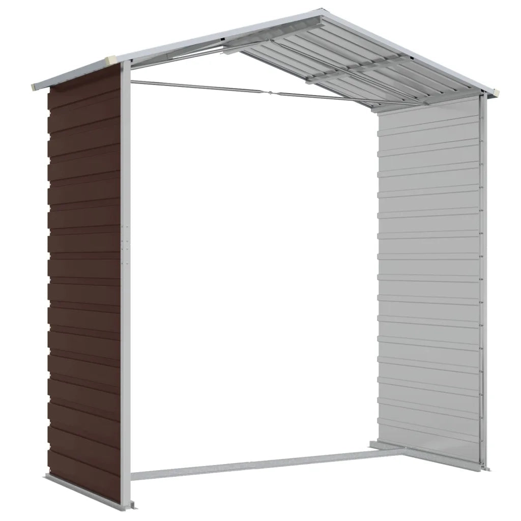 Capanno da Giardino Marrone 191x130x198 cm in Acciaio Zincato 3188264