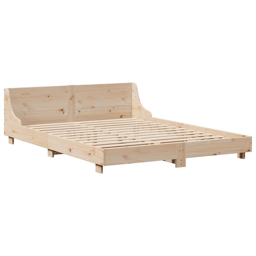 Letto senza Materasso 140x190 cm in Legno Massello di Pino 850740
