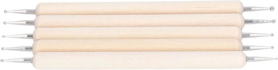 Set di pennelli a tracciatura a doppia faccia per progetti creativi - 5 pezzi in acciaio inossidabile - Utile e versatile - Ideale per appassionati - Codice prodotto G..