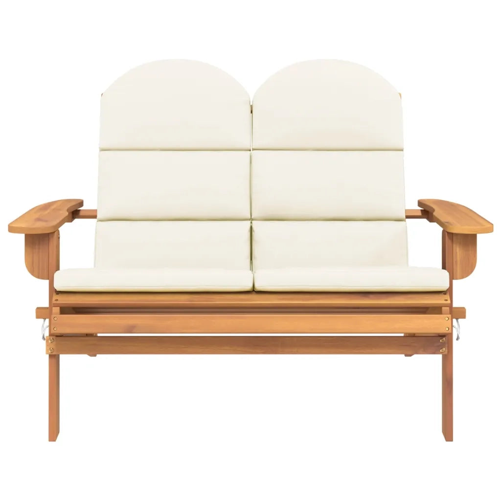 Panchina Giardino Adirondack Cuscini 126 cm Massello di Acacia