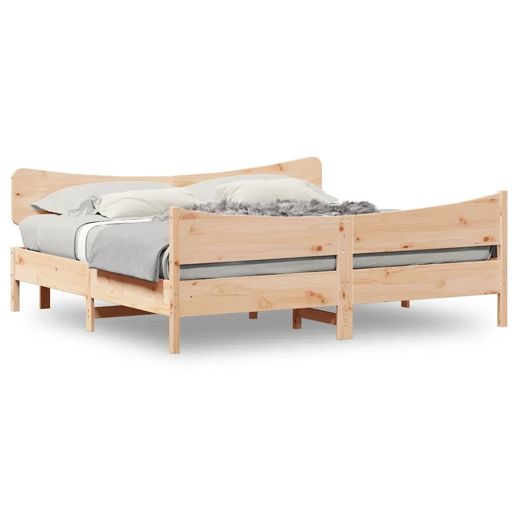 Giroletto senza Materasso 200x200 cm in Legno Massello di Pino 3216369
