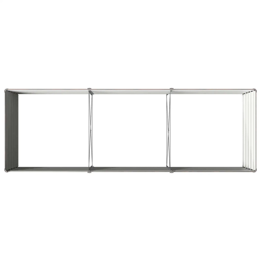 Letto rialzato da giardino Nero 240 x 80 x 55 cm 8006407