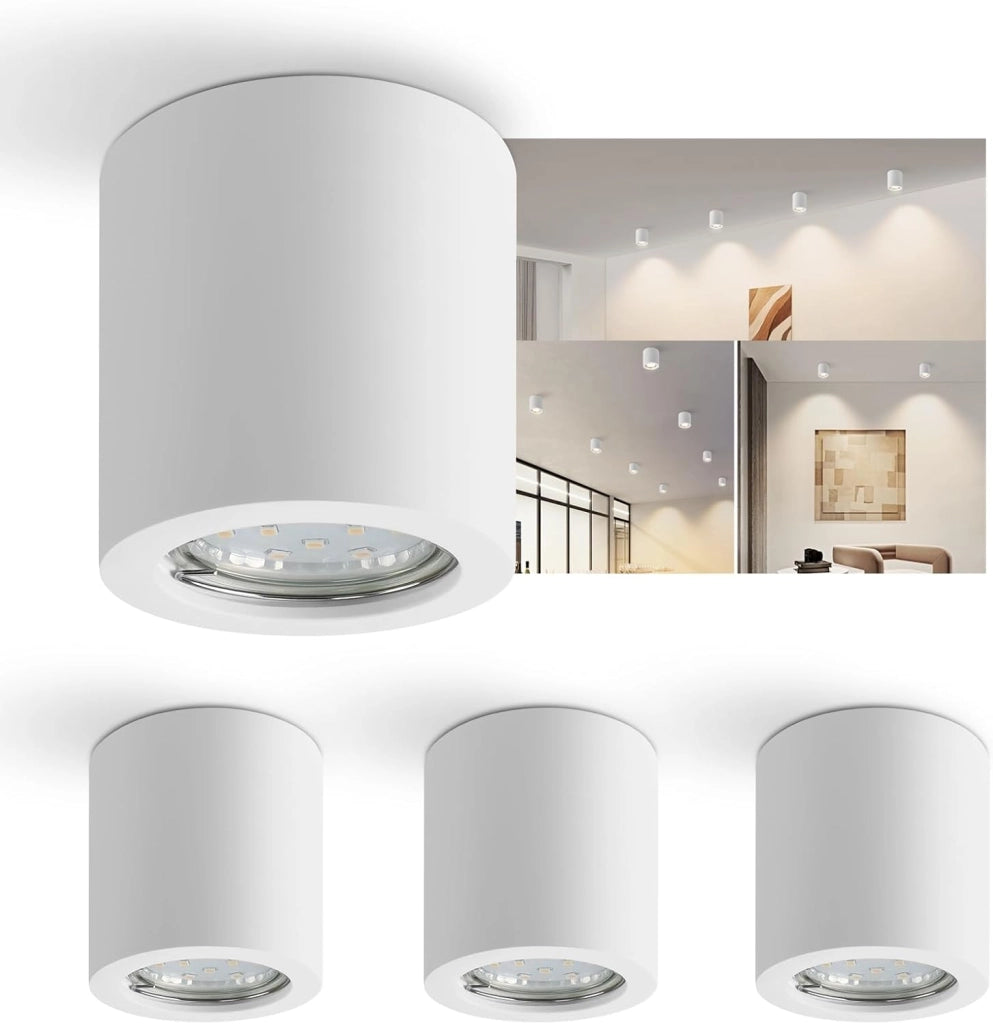 ZMH Lampada da soffitto faretto moderno GU10 bianco per cucina soggiorno