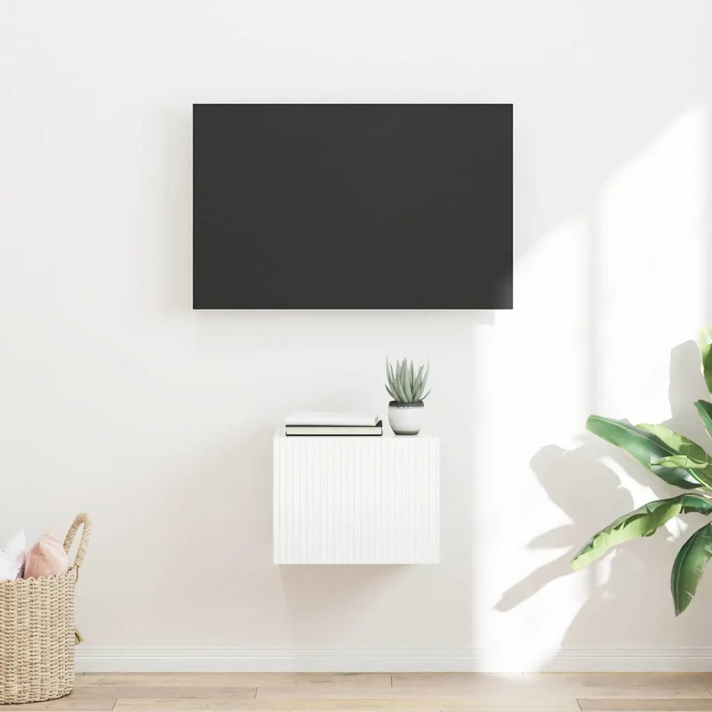 Mobile TV da parete-Mobile TV a Muro-Credenza TV Bianco Lucido 60 x 31 x 29.5 cm 930630