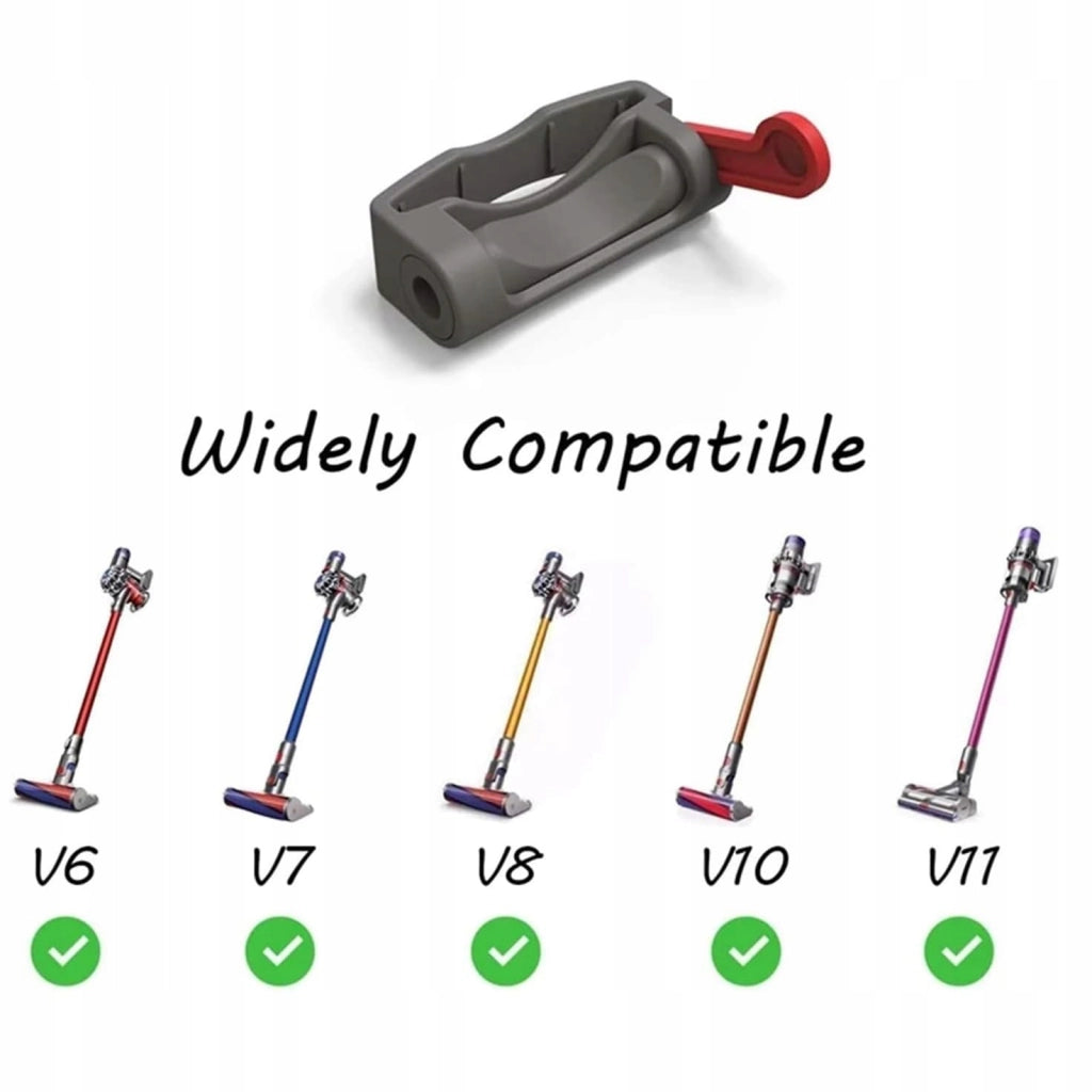 Blocco Grilletto per Aspirapolvere compatibile con Dyson V7-V15 – Montaggio Senza Attrezzi, Design Rosso/Grigio
