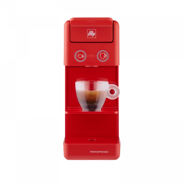 Illy caffè, macchina da caffè a capsule iperespresso y3.3 rossa