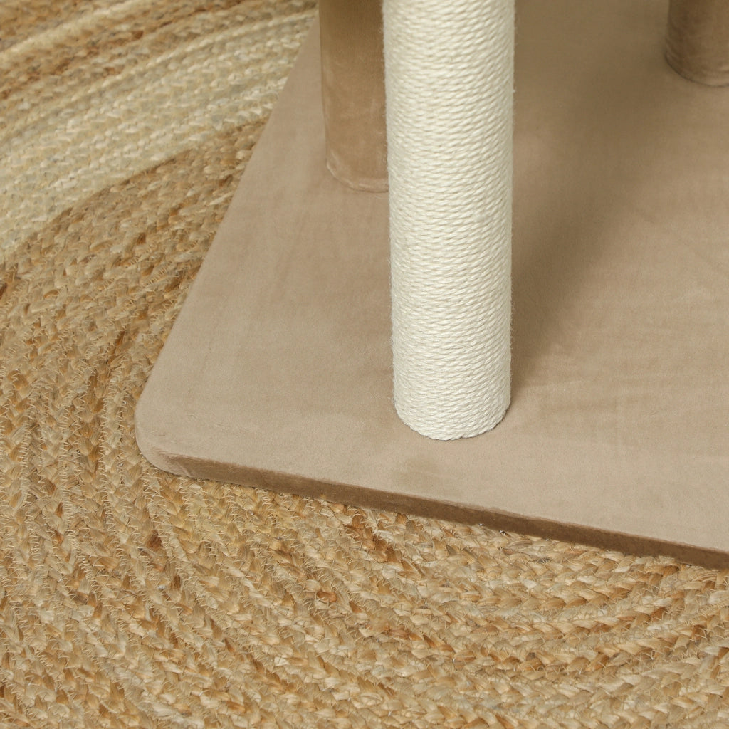Torre per gatti con letto e tiragraffi ¨C zephmum ¨C marrone 56x54x86 cm