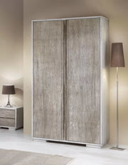 Armadio 2 porte shabby chic in legno l.120 p.60 h.220 - Mobili 2G