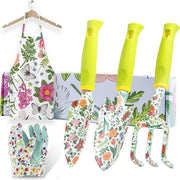 Kit per giardinaggio - cortina e guantone - regali per donne - set a 3 pezzi - per uso interno ed esterno - zappa manuale - vanga per la rimozione delle piante - manico ergonomico