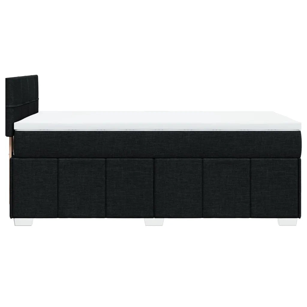 Giroletto a Molle con Materasso Nero 80x200 cm inTessuto
