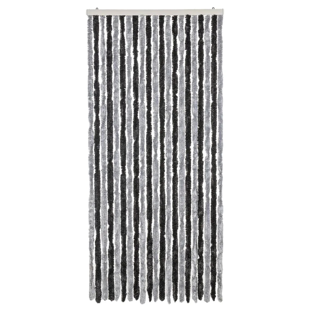 Tenda Antimosche Grigia e Nera 90x220 cm in Ciniglia CFW5715084