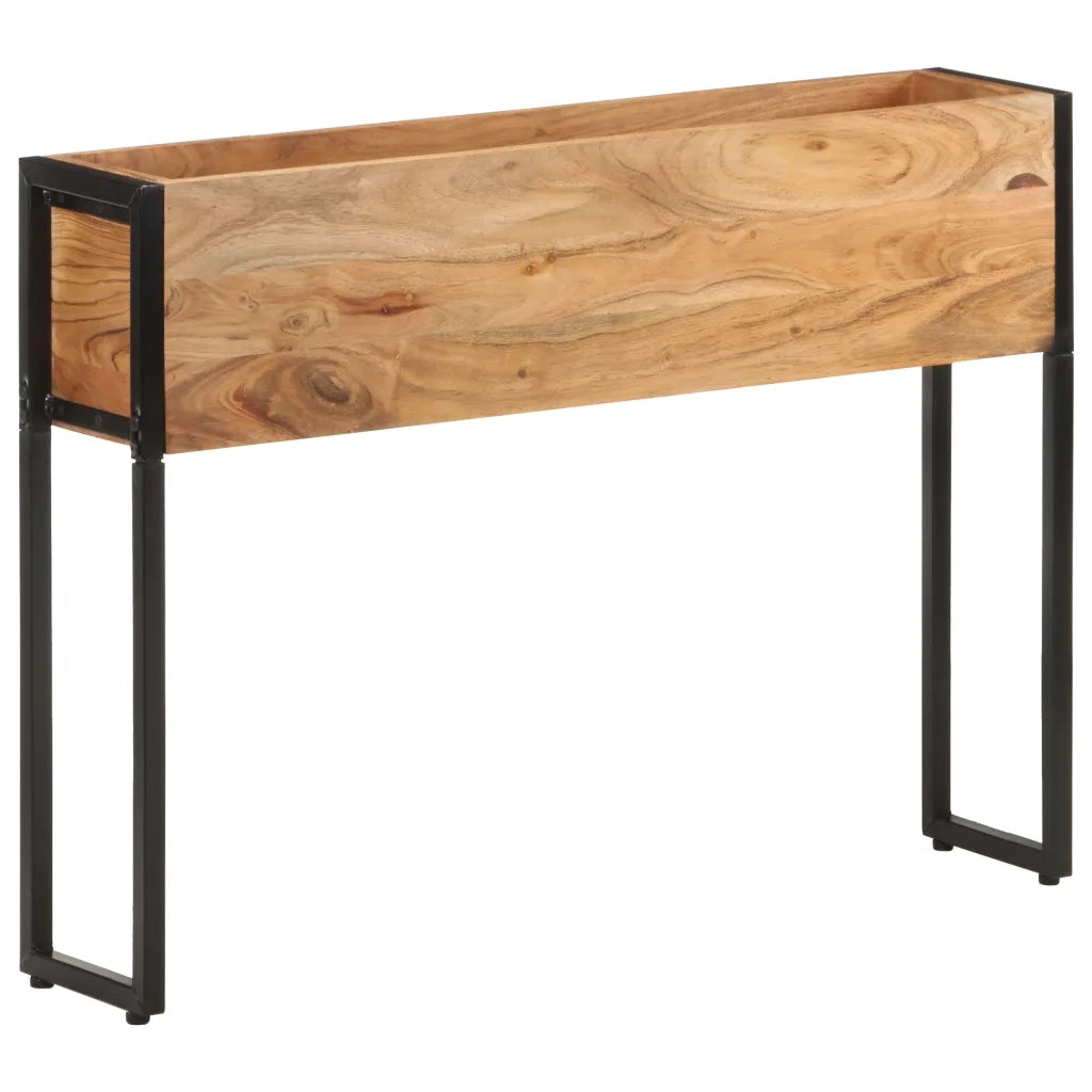 Fioriera | Cassetta per fiori | Vaso 90x20x68 cm in Legno Massello di Acacia