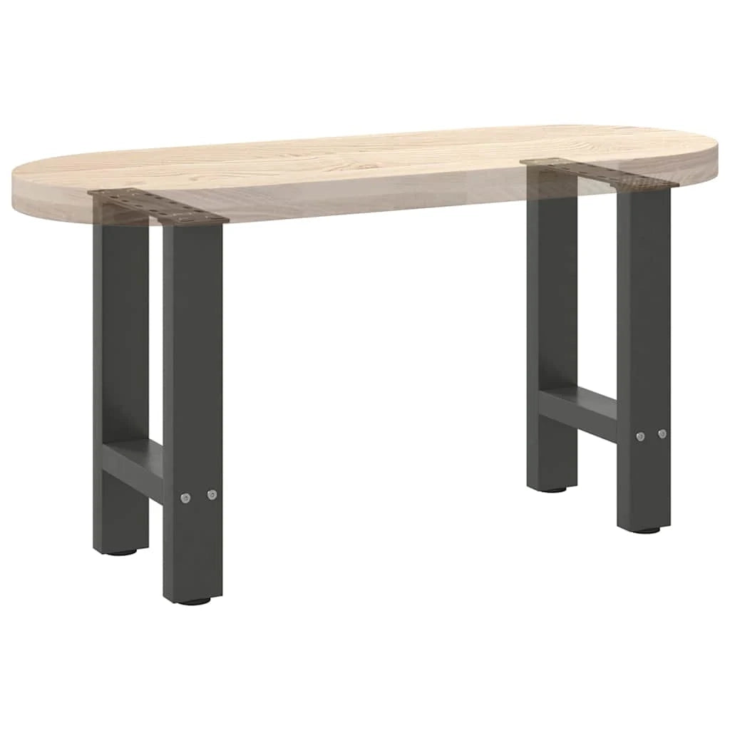 Set di 2 gambe quadrate per tavolino da caffè 38 x 43 cm con piedini regolabili design moderno in acciaio antracite 02_0057518