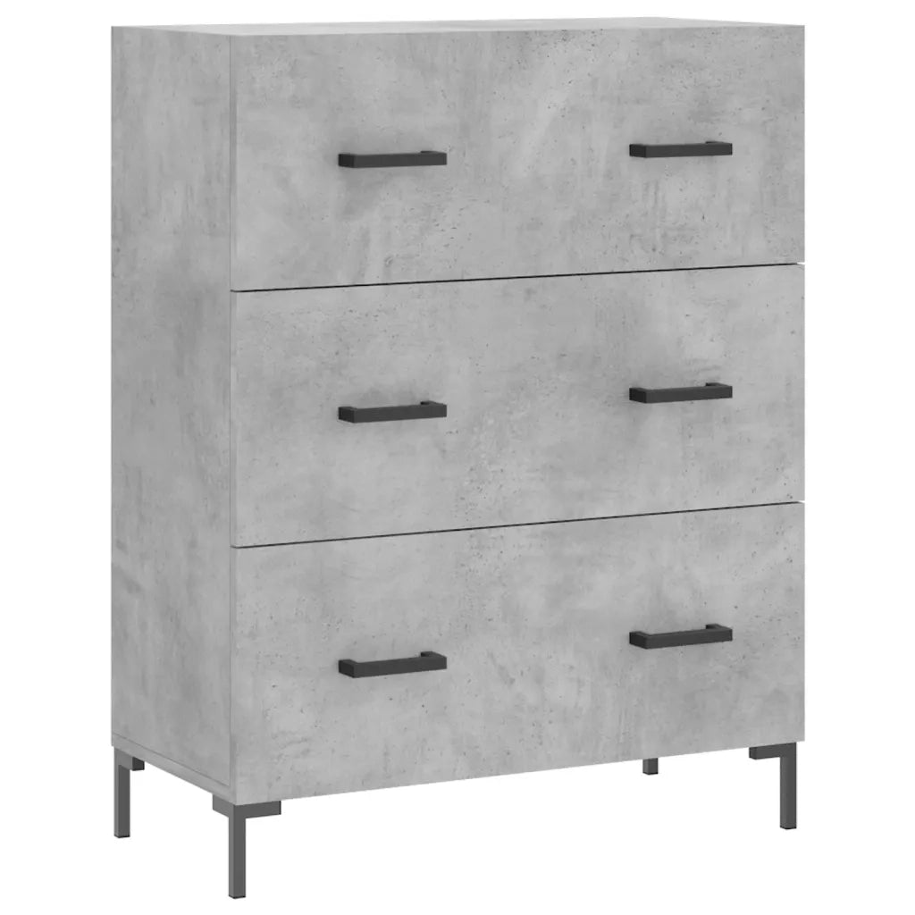 Credenza-Buffet-Armadio da cucina Grigio Cemento 69,5x34x180 cm in Legno Multistrato 690765
