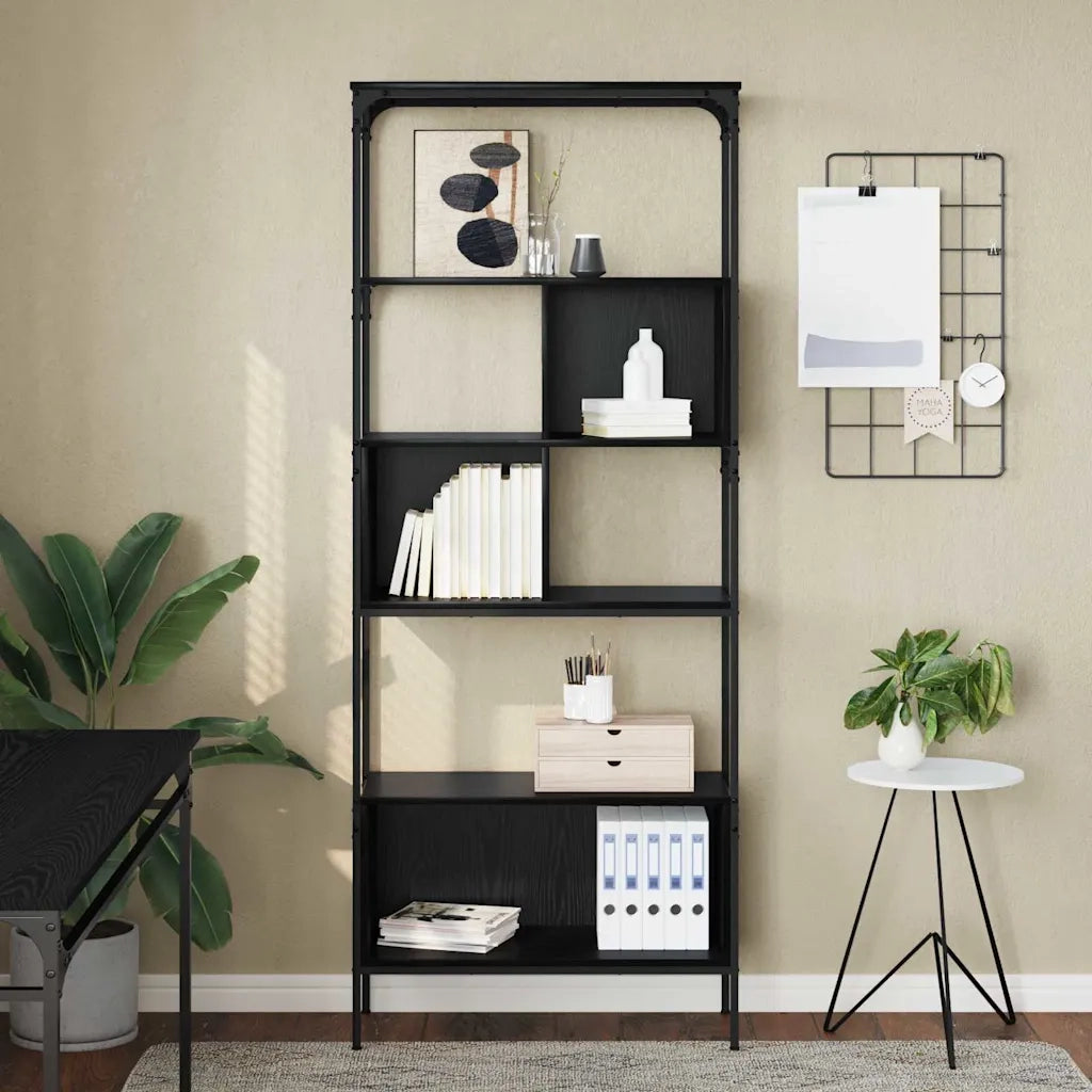 Libreria Rovere Nero 76 x 33 x 188,5 cm Legno multistrato 882988