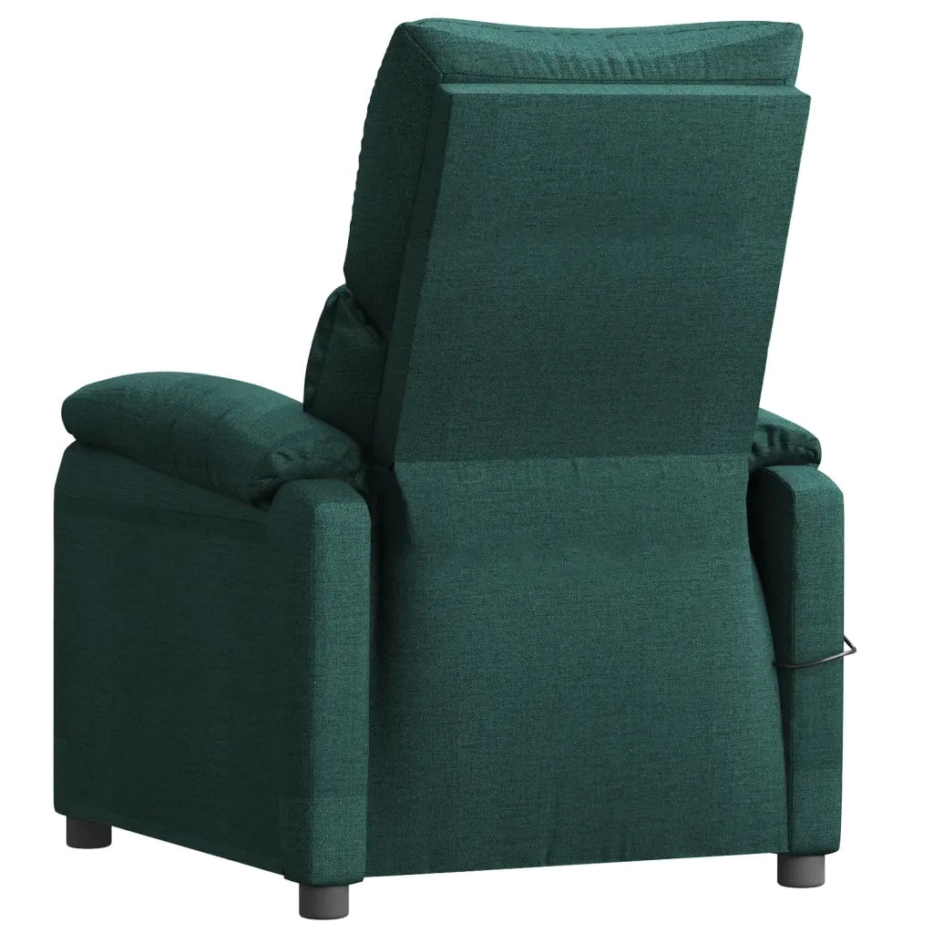 Poltrona Elettrica Reclinabile Verde Scuro in Tessuto
